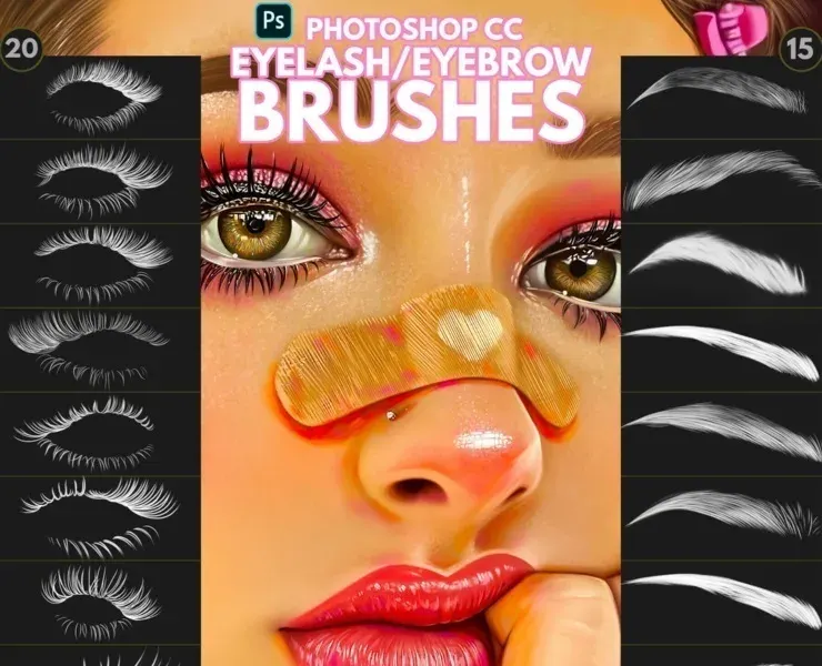 Eyelash/Eyebrow Brushes for Photoshop