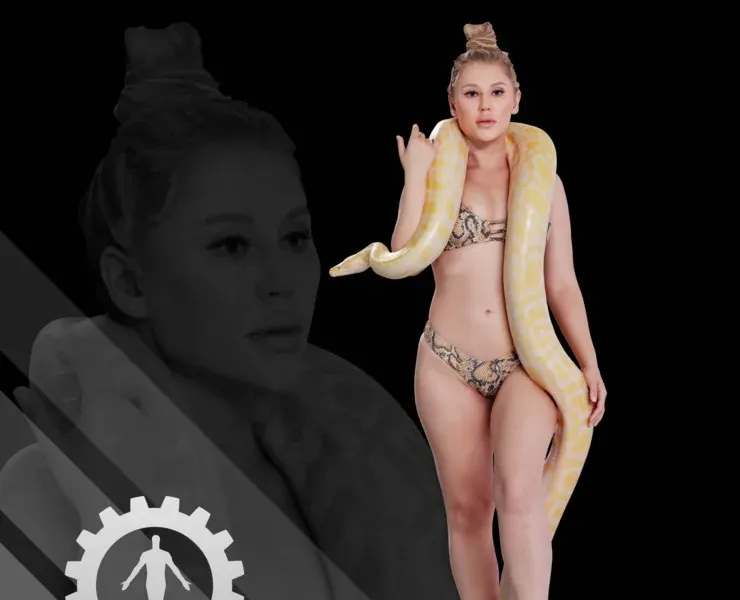 Female Scan - Woman Holding a Snake 51