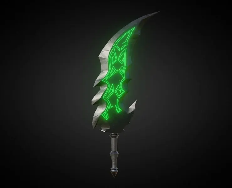 Wounded Sword Emissive Green