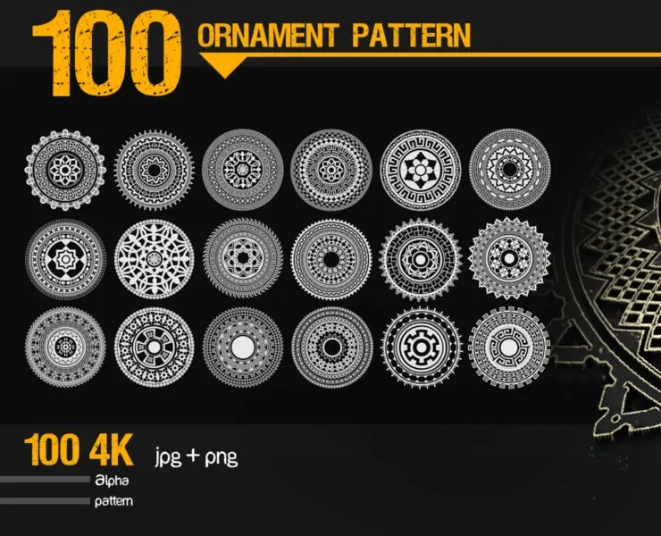 100 ornament pattern vol 02 | Alphas , Pattern