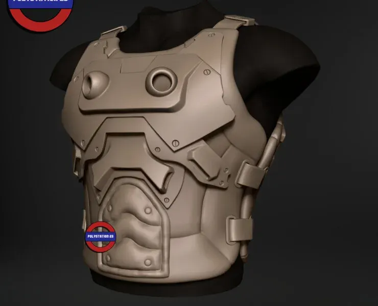 Sci fi character Torso armour v10 highpoly zbrush