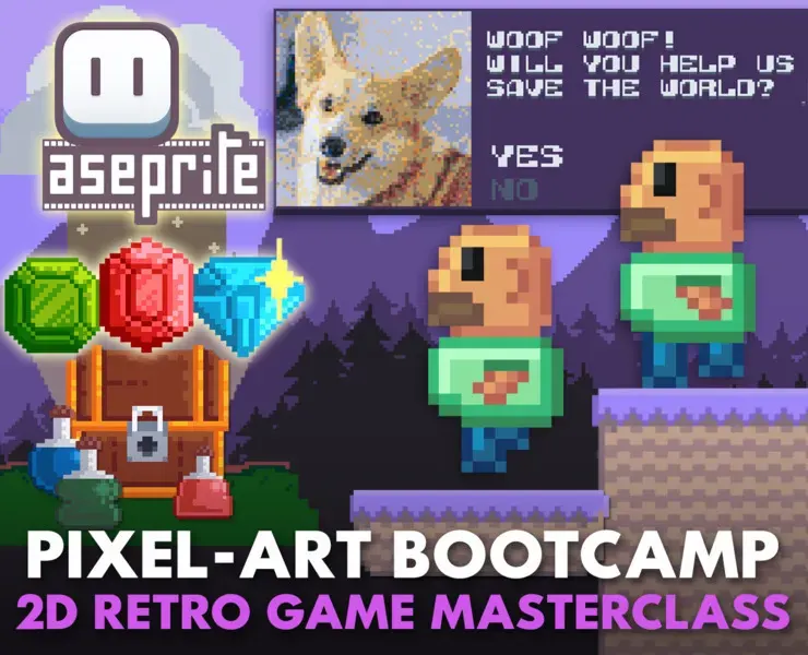 Pixel art Bootcamp Complete 2D Retro Game Masterclass