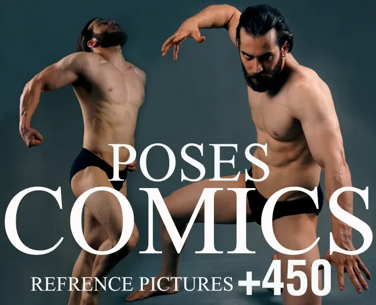 450+ comic poses reference picture