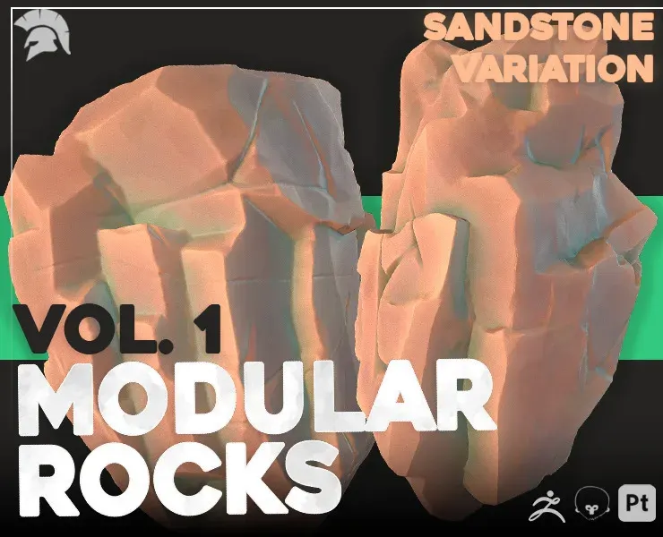 Modular Rocks - Vol. 1 - Stylized - Sandstone Variation