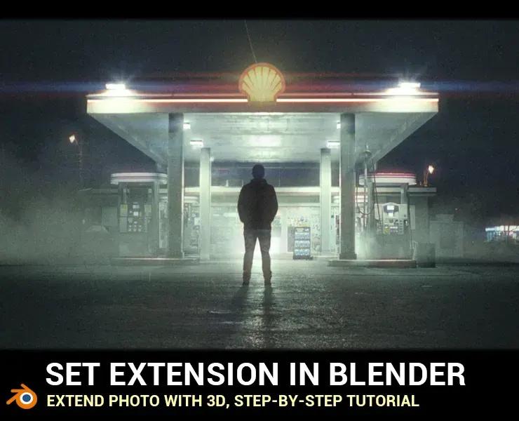 Extend photo with 3d, 2h step-by-step tutorial, Faster way to realism in Blender