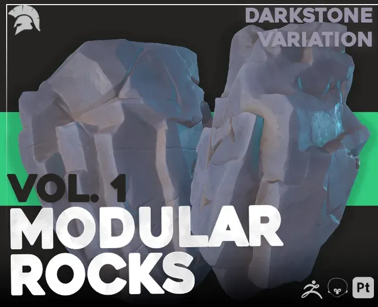 Modular Rocks - Vol. 1 - Stylized - Darkstone Variation