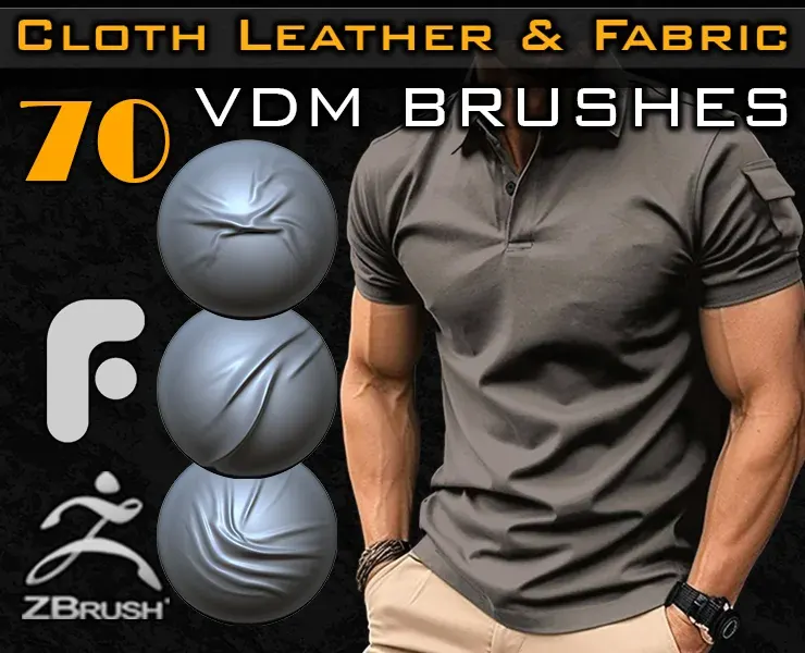 70 VDM Brushes Cloth Leather & Fabric Brushes _ 70 Alpha (4k)-Vol 02