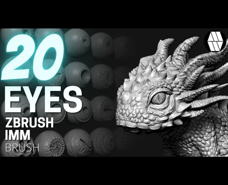 20 Eyes IMM Brush - Custom made Brush to use in ZBrush Sculpting