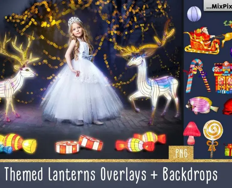 Themed Lantern Overlays and Backdrop