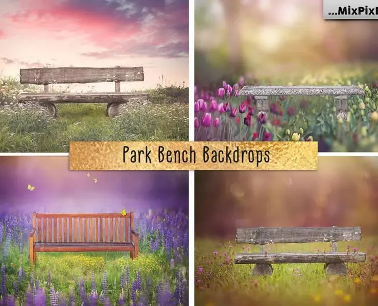 Park Bench Backdrops