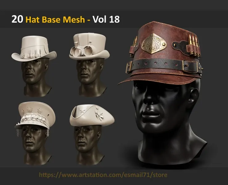 20 Hat Base Mesh - Vol 18