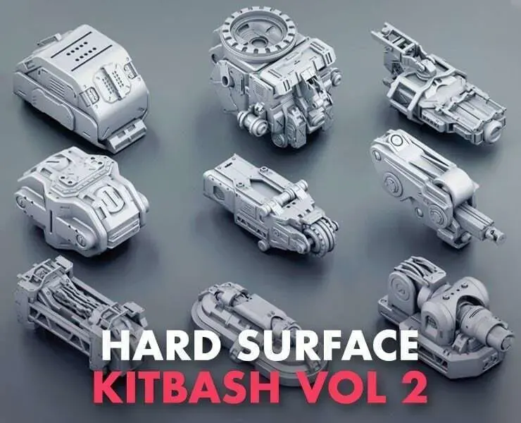 Hard Surface KitBash Vol 2