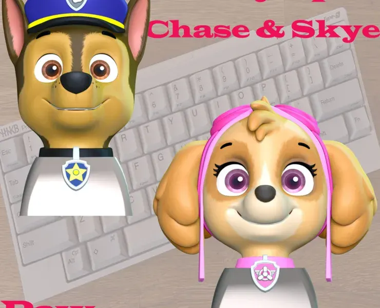 Keycap Chase Skye - Paw Patrol