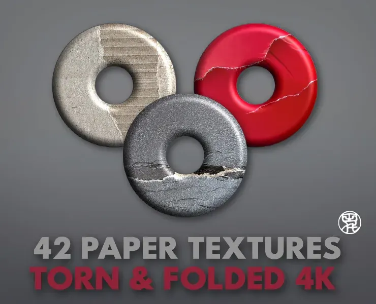 42 torn & folded paper textures