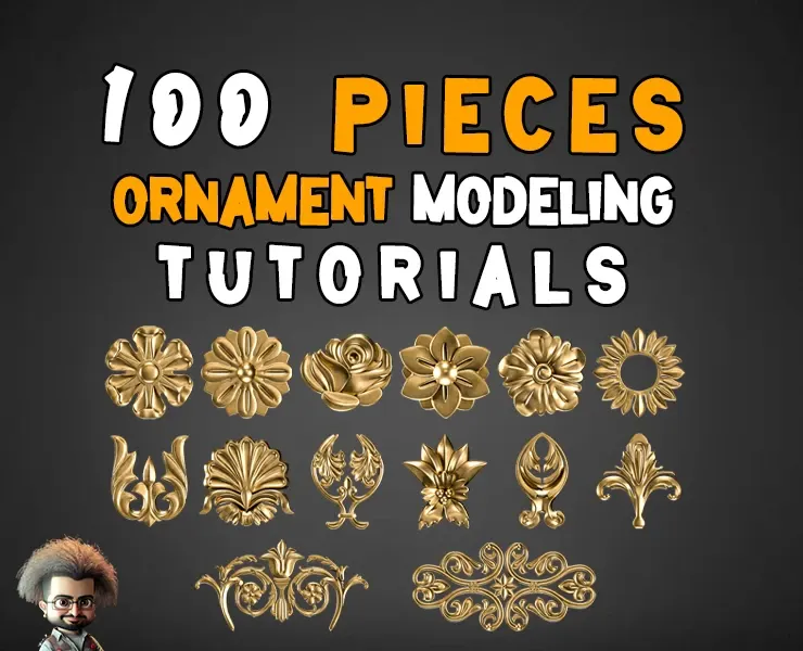 100 PIECES Ornament Modeling Tutorials | Zero to Hero |