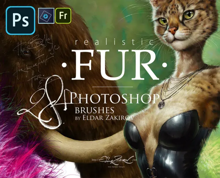 Realistic FUR Brush Set for Photoshop (Updated to v.3.0)