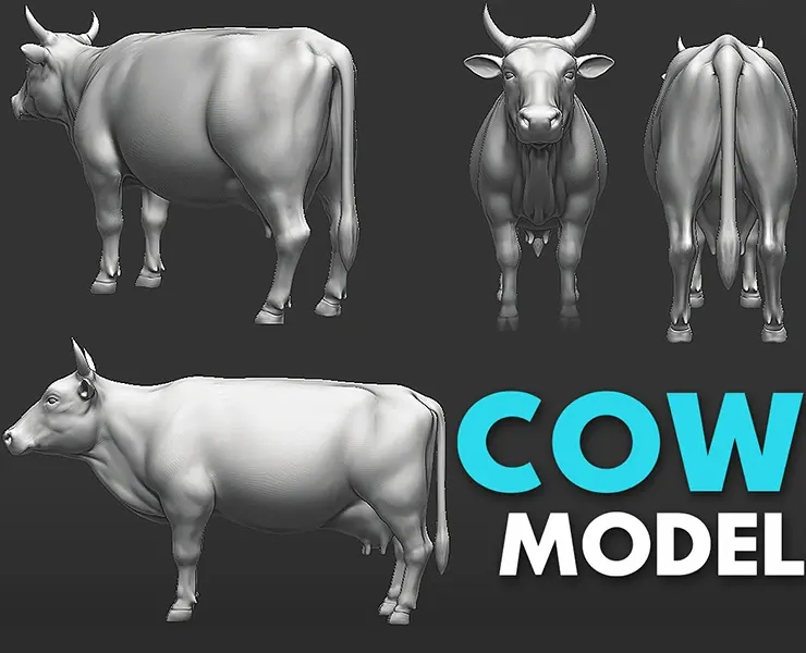 Cow - Topology + UV Map