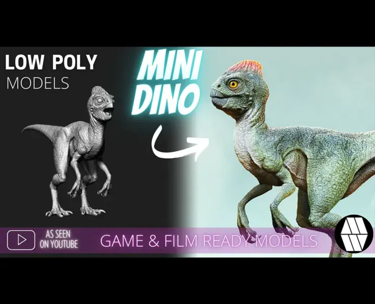 Game & Film Ready: Mini Dino Low Poly FBX Models