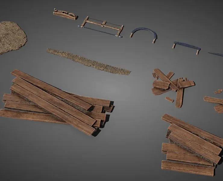 Medieval carpenter props