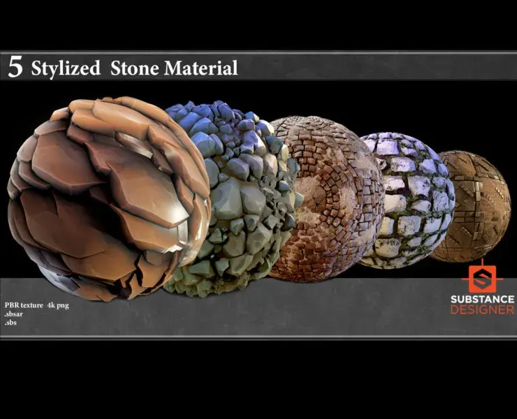 5 Stylized Stone Material