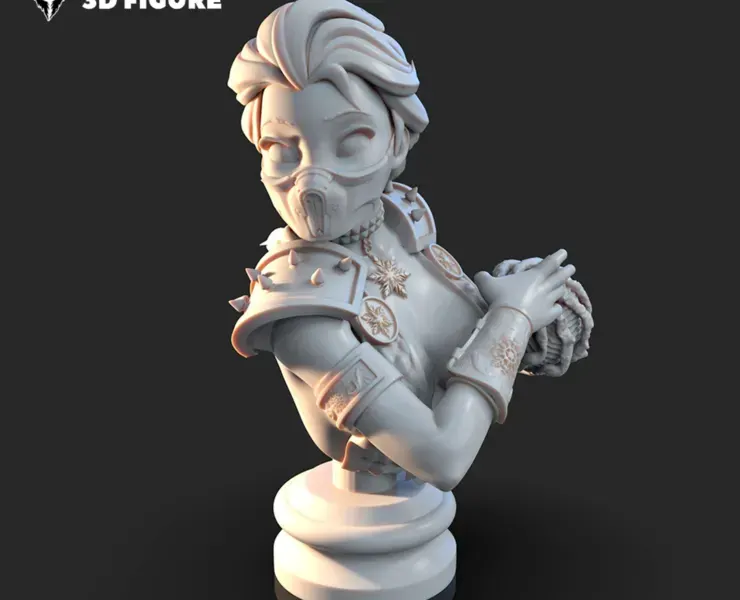 Bust Elsa  Figure 3D Print Model