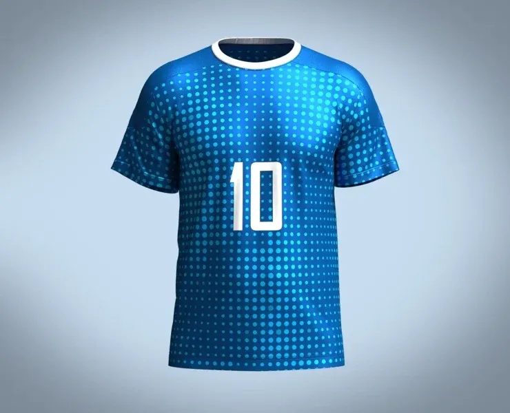 Soccer Blue Jersey Player-10| Marvelous / Clo3d / obj / fbx