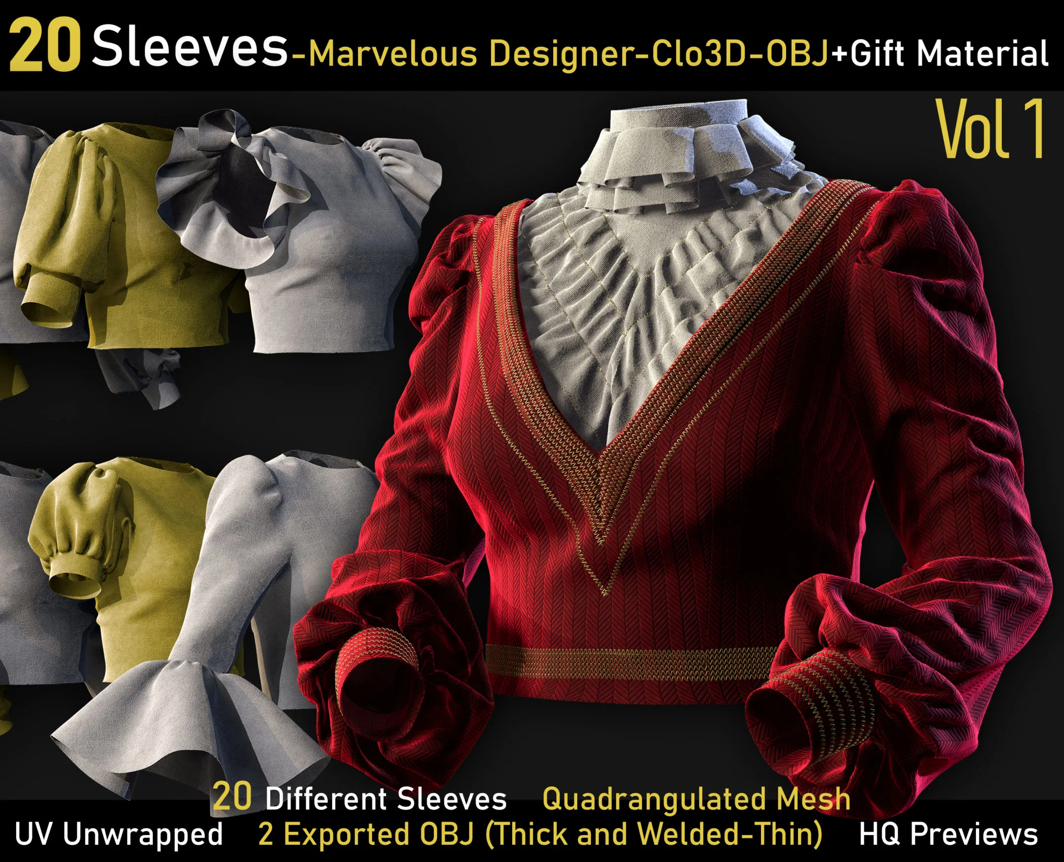 20-Sleeves-Marvelous designer-Clo3d