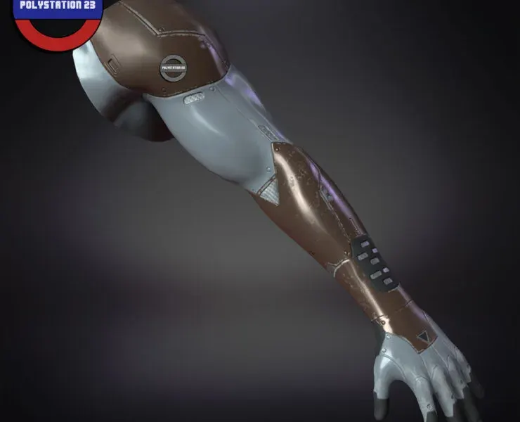 Sci fi cyborg prosthetic arm v5 Game ready