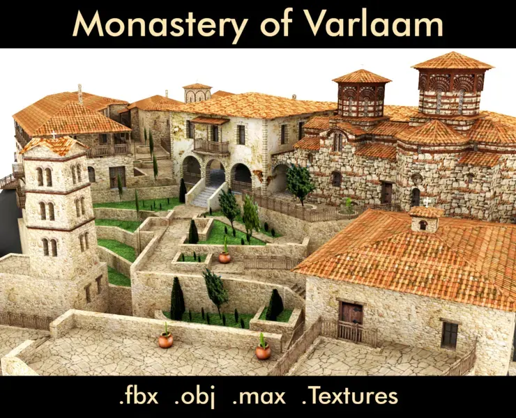 Monastery of Varlaam- 3d Model