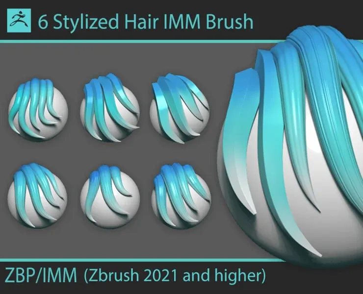Stylized Hair IMM Brush