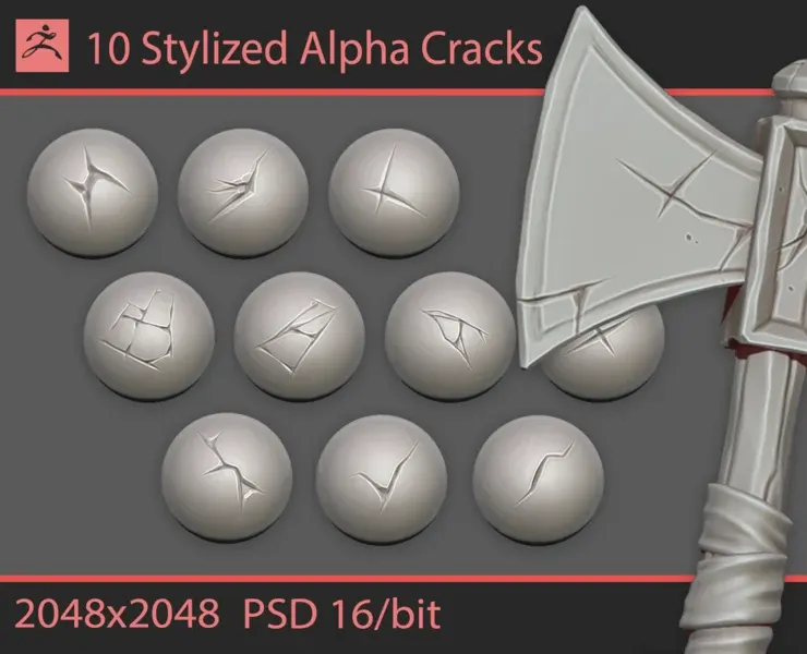 Stylized Cracks Alphas