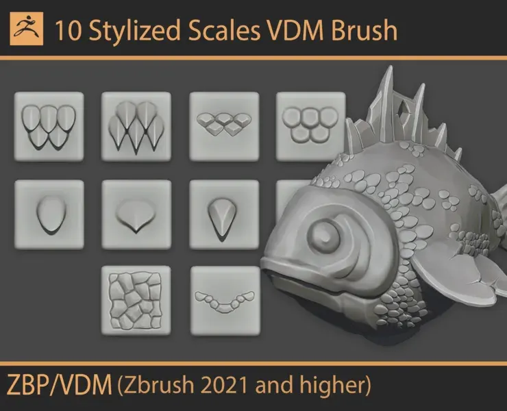 Stylized Scales VDM Brush