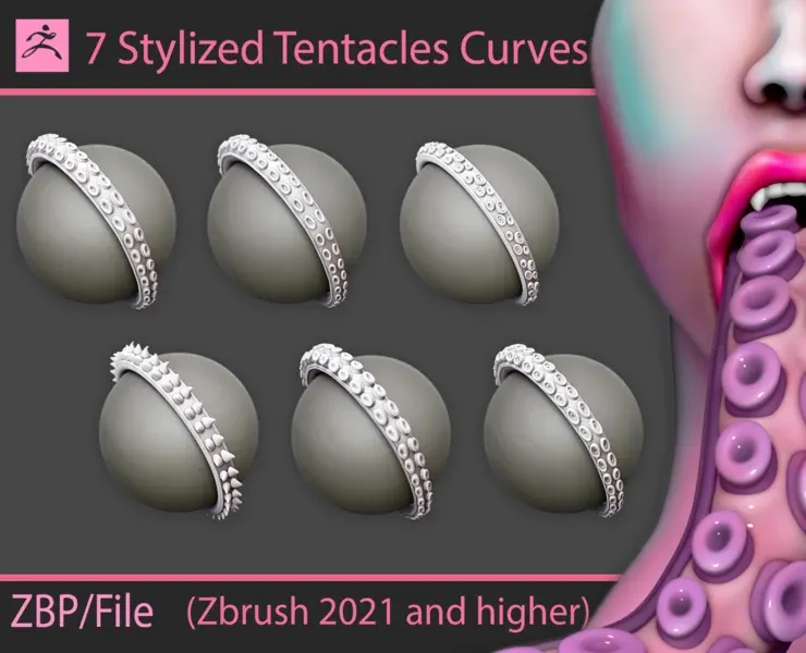 Stylized Tentacles Curves