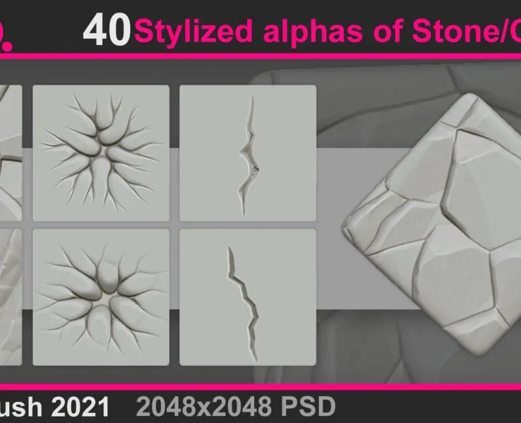 Stylized alphas of Stone,Cracks