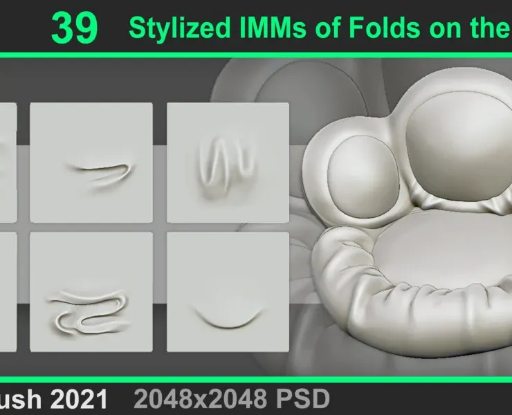 Stylized IMMs of Folds on the Fabric