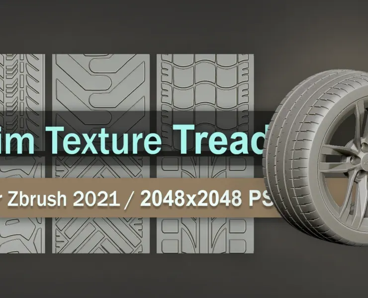 Stylized Seamless Tire Treads