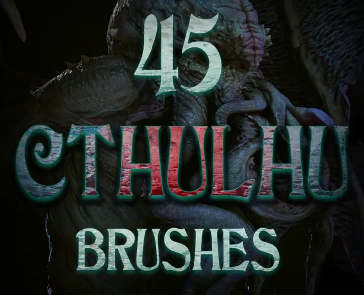 Zbrush + Blender - Cthulhu Creature 45 Brushes Pack