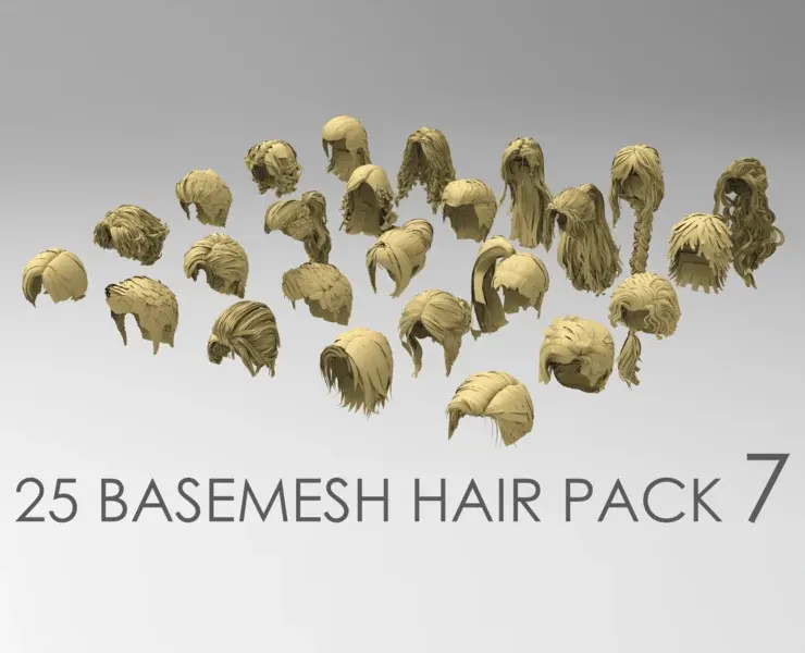 25 basemesh hair pack 7