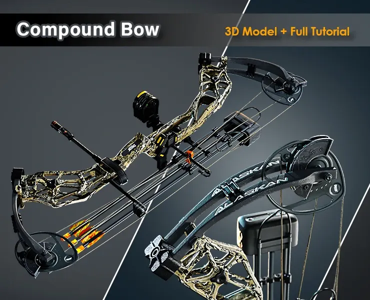 Compound Bow / 3D Model + Full Tutorial