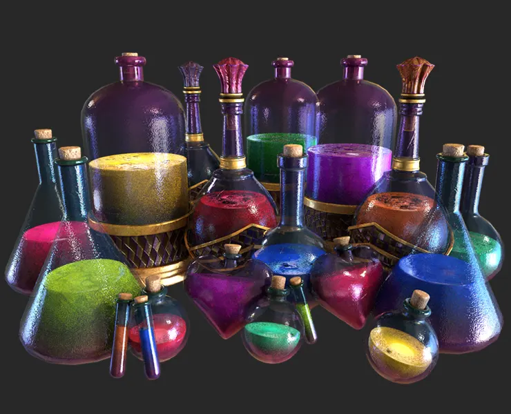 Health Potion Bottle Set