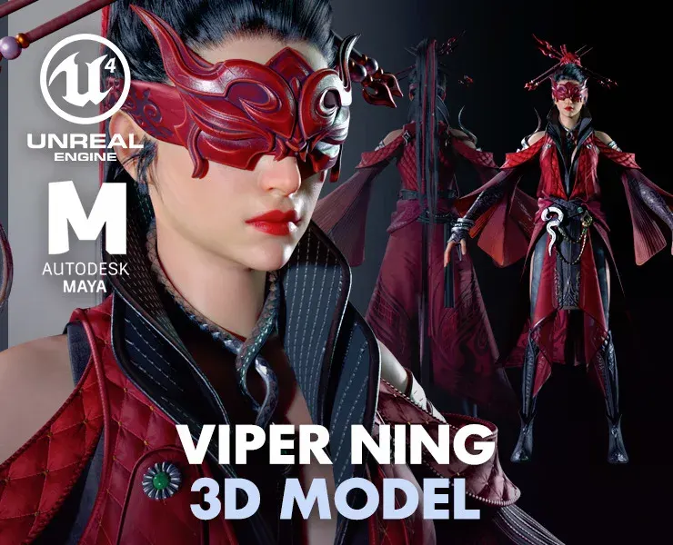 WARRIOR Viper Ning - Maya & Unreal