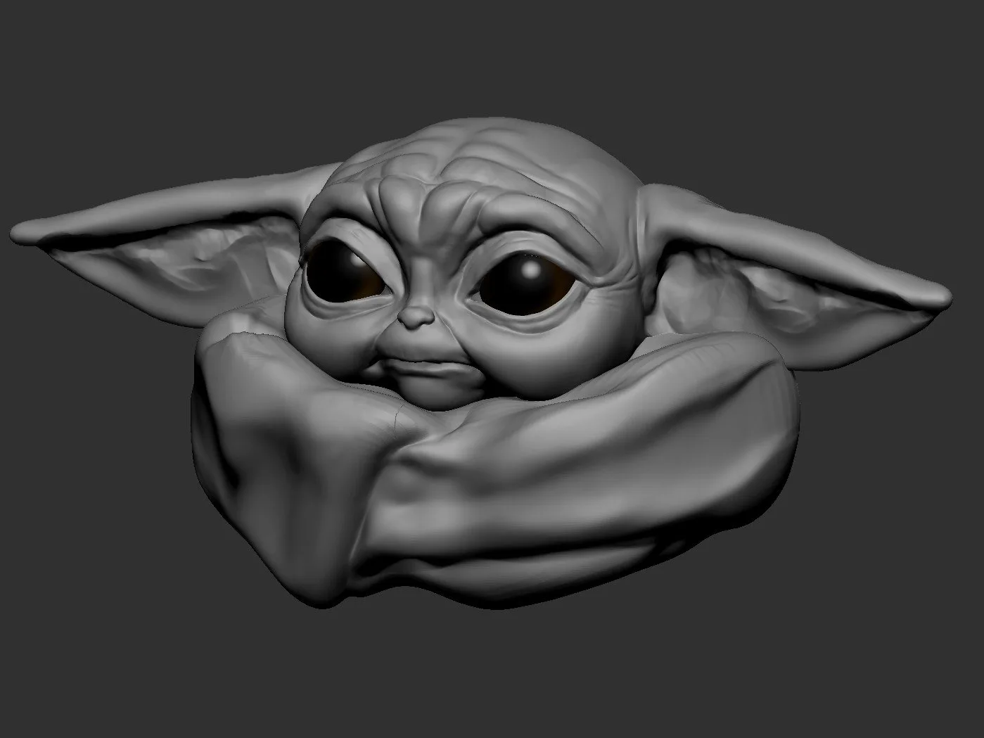 baby yoda head sketch