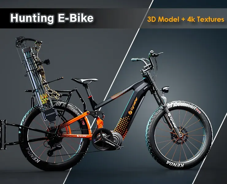 Hunting E-Bike / 3D Model + 4K Textures