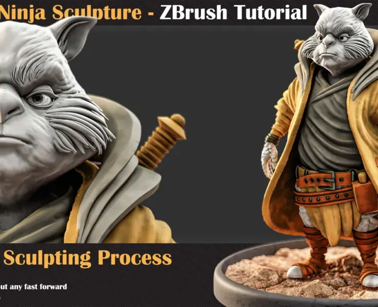 Ninja Rabbit - ZBrush Sculpture Series Vol4