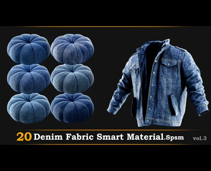 20 Denim Fabric Material-Spsm Vol.3