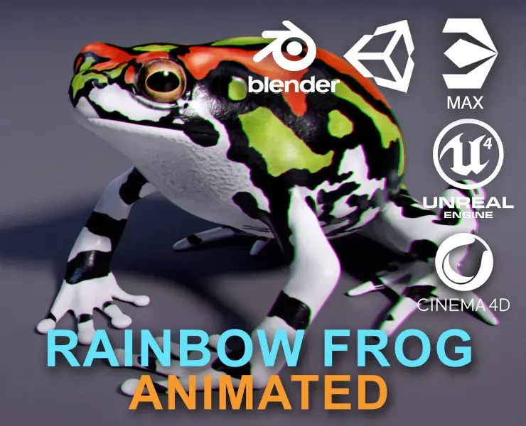 Malagasy Rainbow Frog - Animated