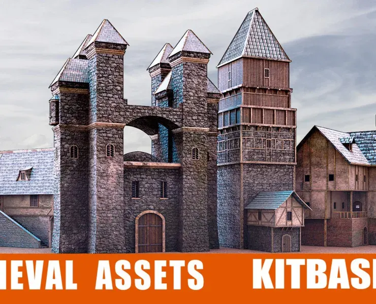 KITBASH: Medieval Assets+4kTextures Vol 6