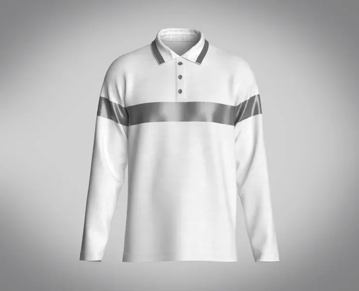 Mens Long Sleeve Polo | Marvelous / Clo3d / obj / fbx