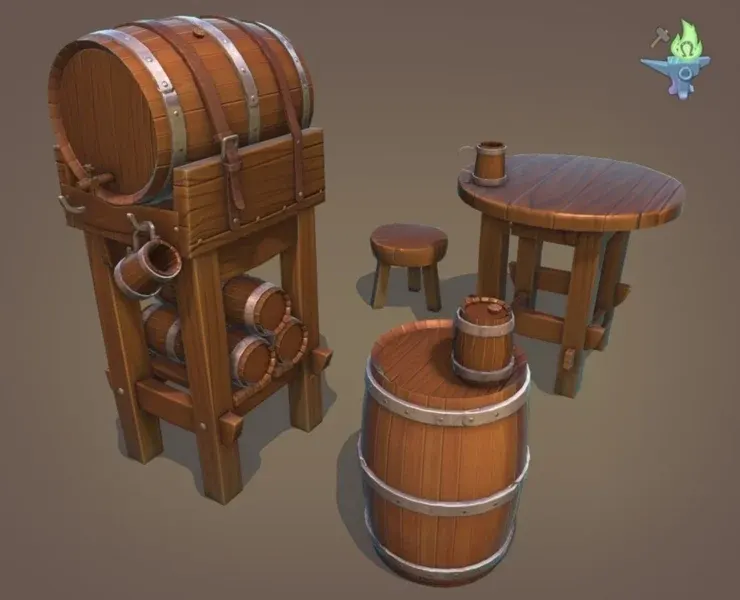 Tavern barrel set