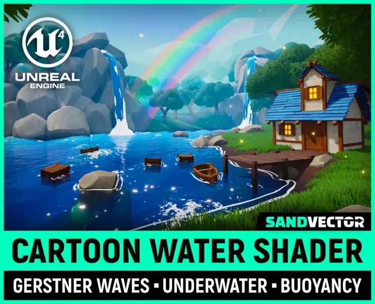 Cartoon Water Shader (Unreal Engine)